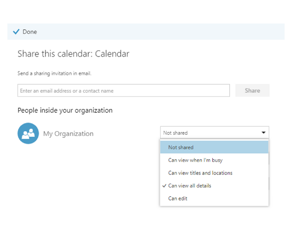 microsoft office 365 calendar view